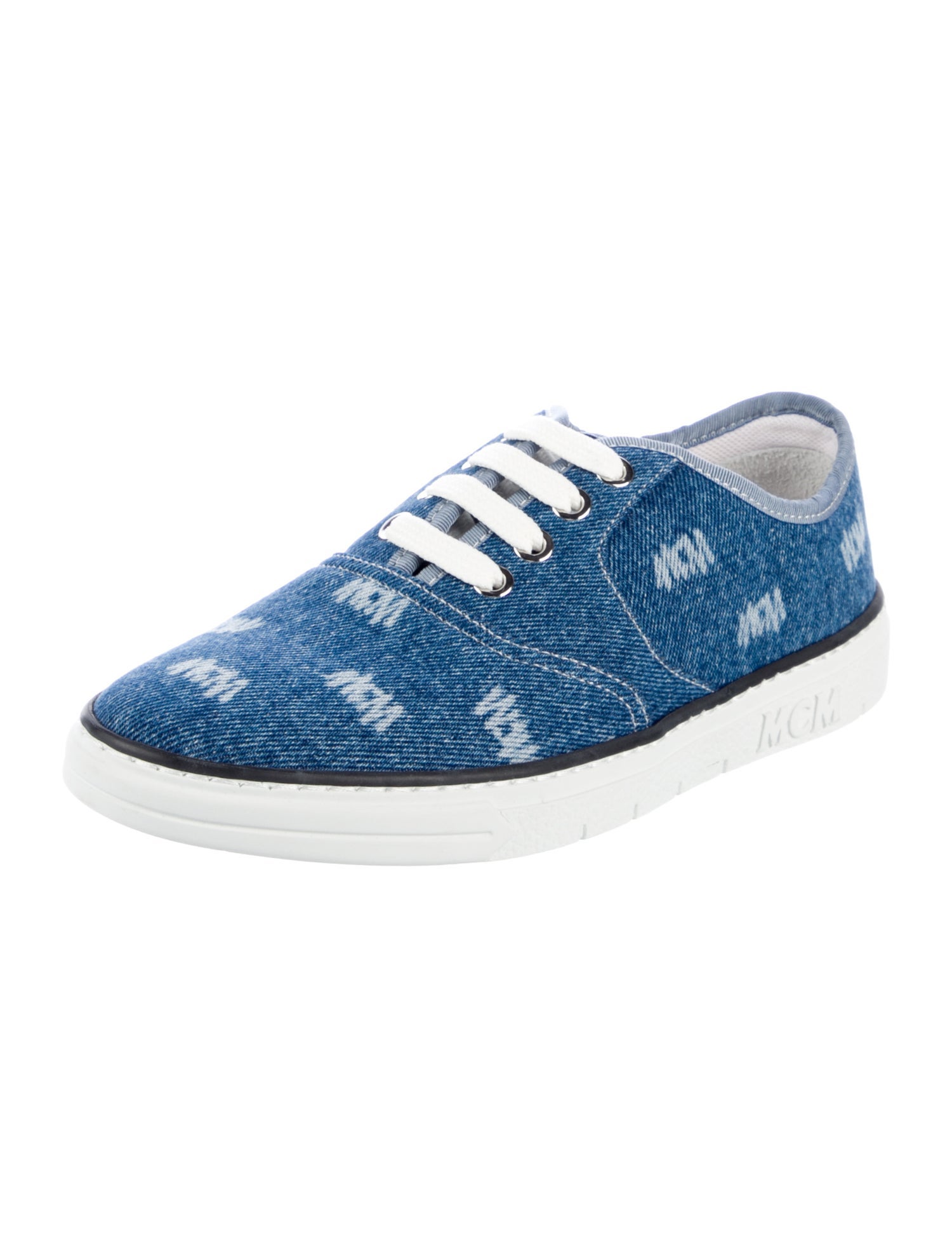 MCM Denim Printed Sneakers