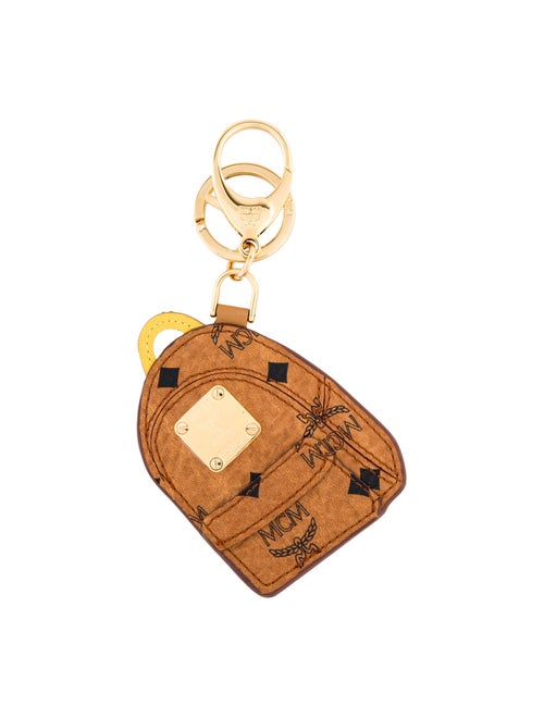 MCM Visetos Leather and Coated Canvas Keychain