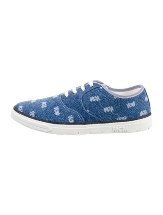 MCM Denim Printed Athletic Sneakers