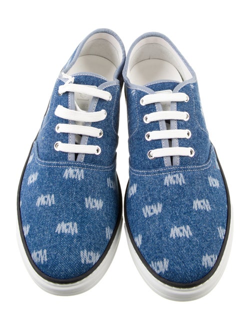 MCM Denim Printed Athletic Sneakers