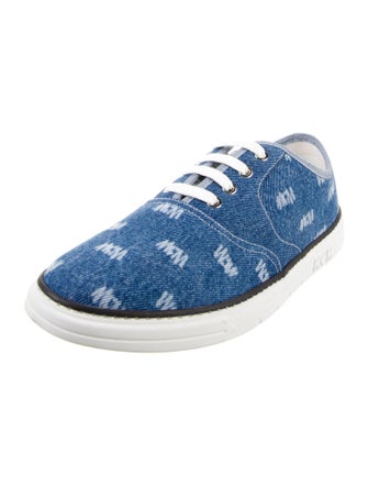 MCM Denim Printed Athletic Sneakers