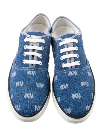 MCM Denim Printed Athletic Sneakers