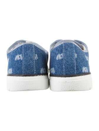 MCM Denim Printed Athletic Sneakers