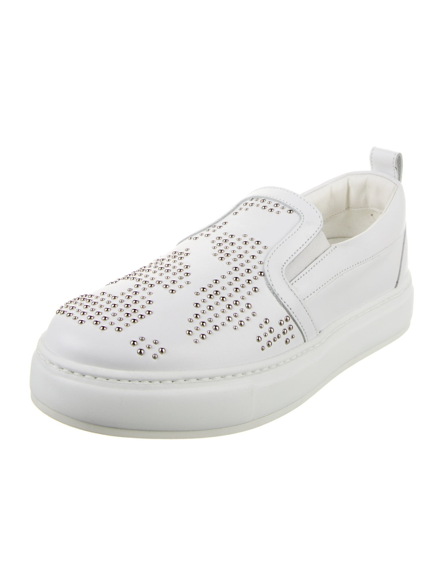 MCM Leather Studded Accents Sneakers