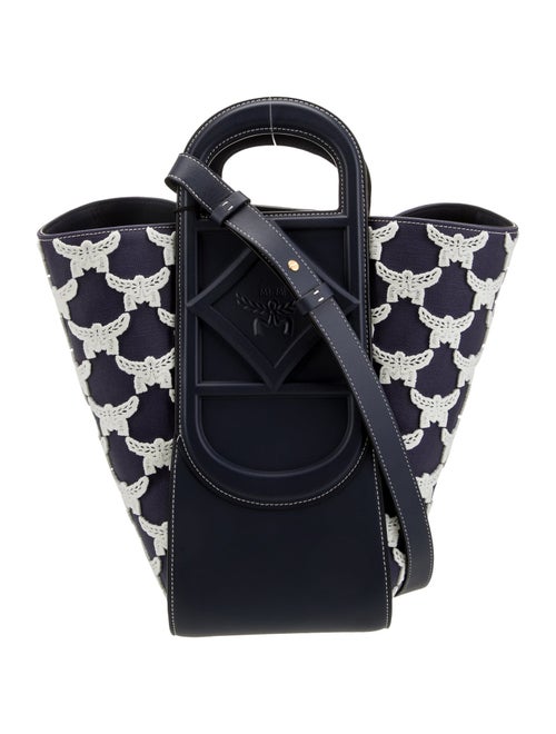 MCM Canvas Top Handle Bag