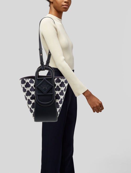 MCM Canvas Top Handle Bag