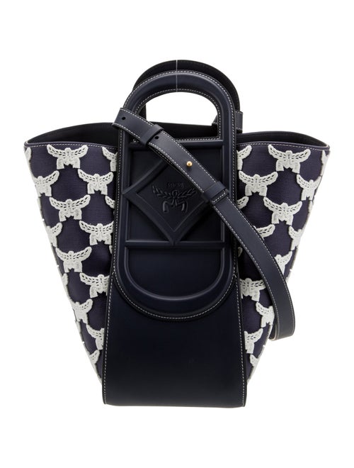 MCM Canvas Top Handle Bag