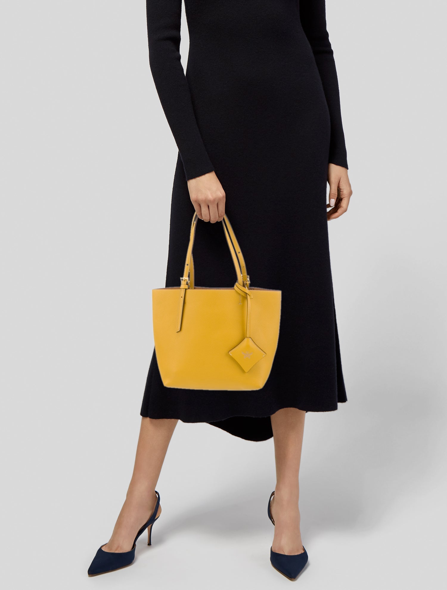 MCM Leather Top Handle Bag