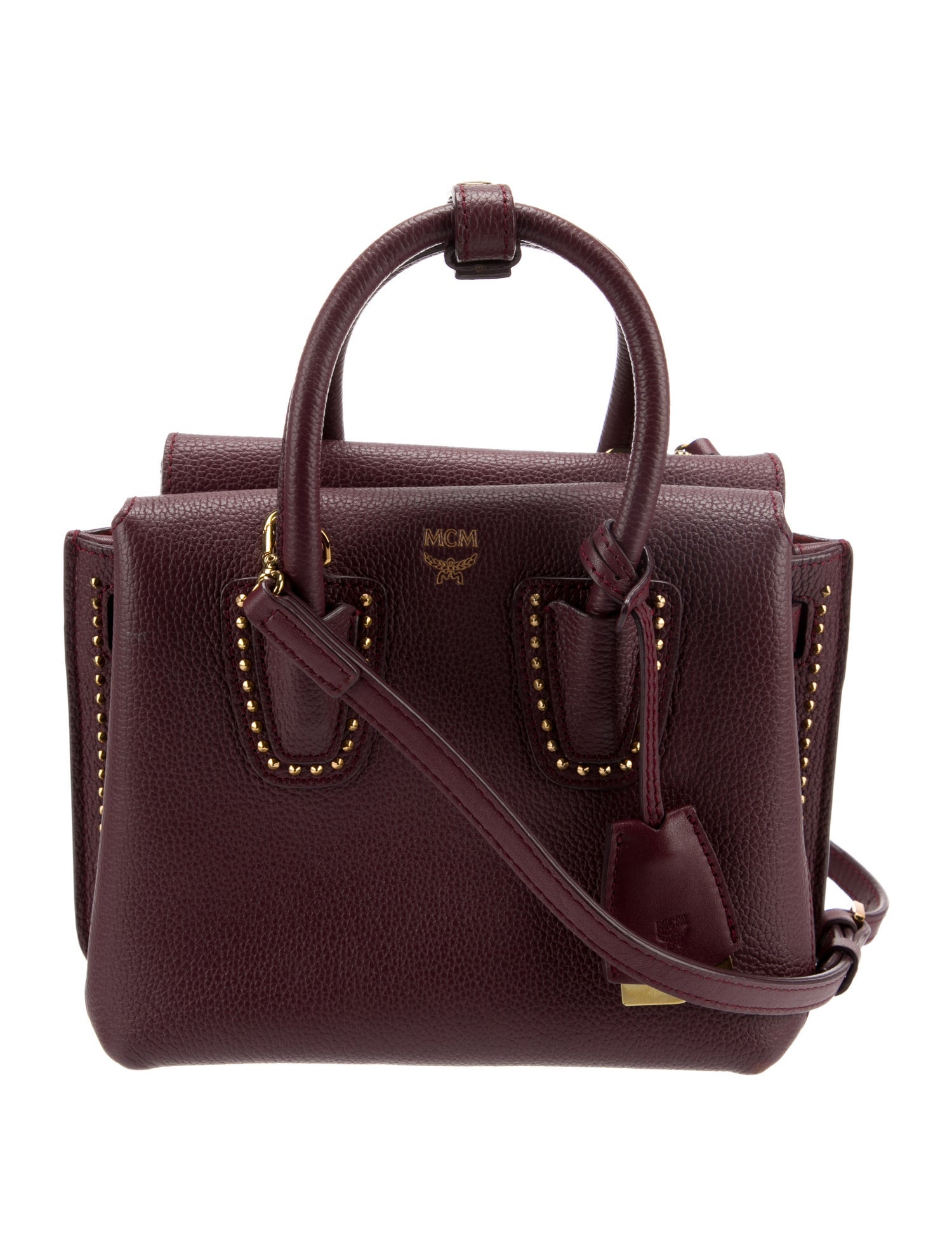 MCM Leather Top Handle Bag