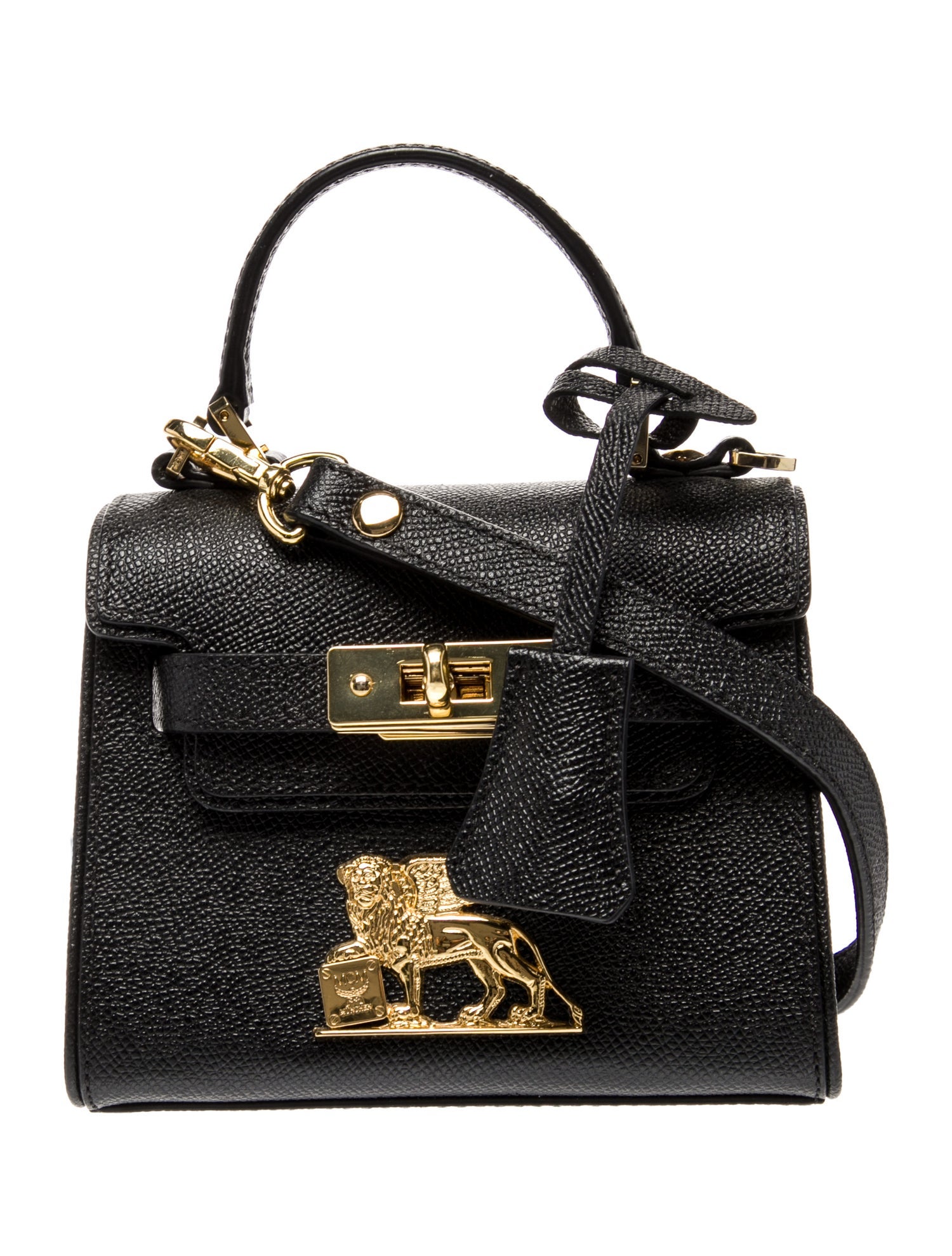 MCM Leather Top Handle Bag