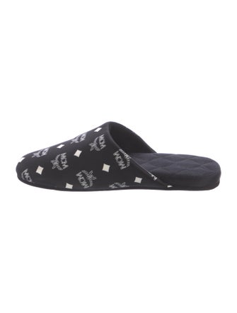 MCM Satin Printed Mules
