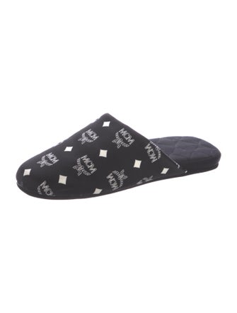 MCM Satin Printed Mules