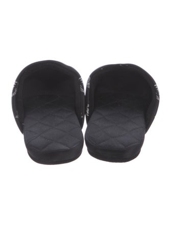 MCM Satin Printed Mules