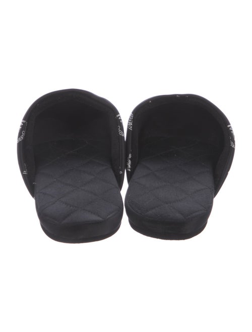 MCM Satin Printed Mules