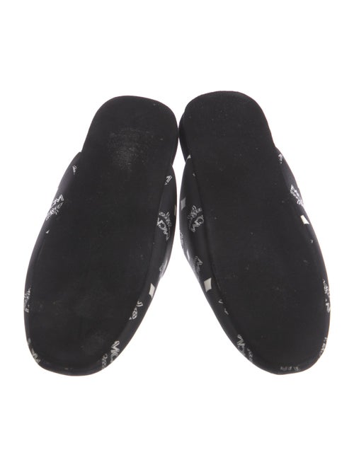 MCM Satin Printed Mules
