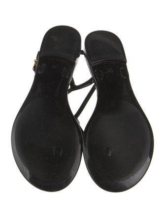 MCM Rubber T-Strap Sandals
