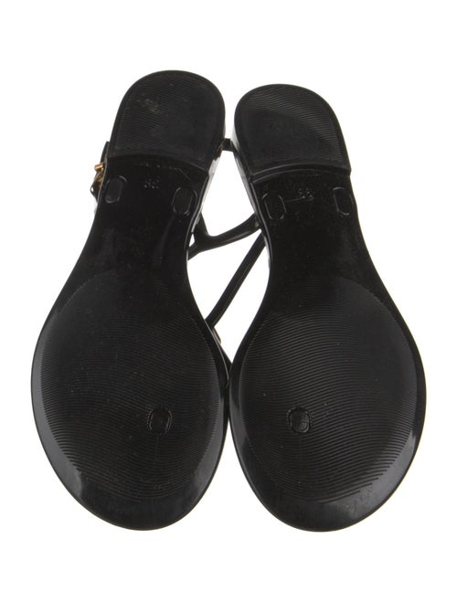MCM Rubber T-Strap Sandals