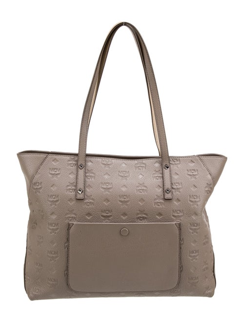 MCM Embossed Leather Tote