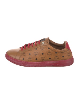 MCM Visetos Leather Sneakers