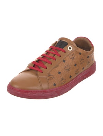 MCM Visetos Leather Sneakers