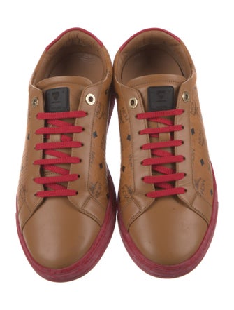 MCM Visetos Leather Sneakers