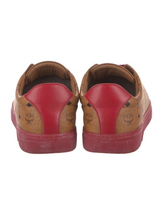 MCM Visetos Leather Sneakers