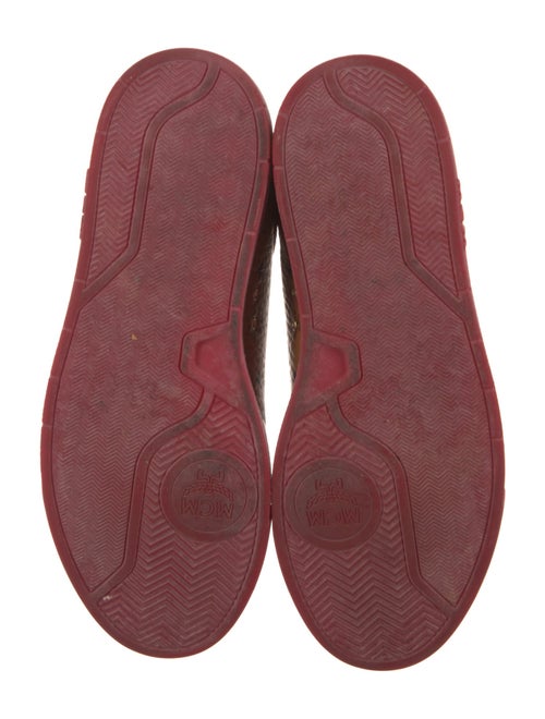 MCM Visetos Leather Sneakers