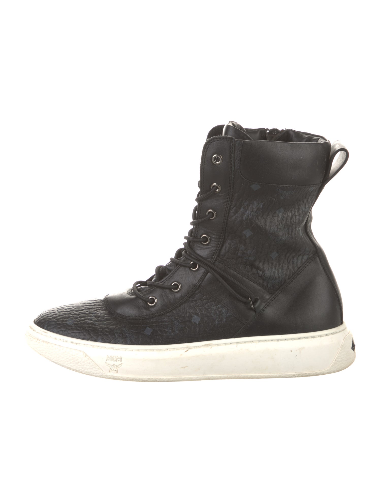 MCM Visetos Leather Sneakers