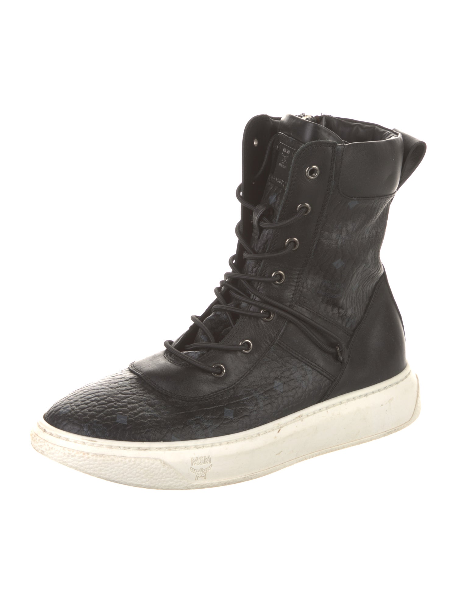MCM Visetos Leather Sneakers