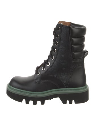 MCM Visetos Leather Combat Boots