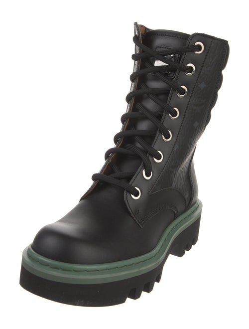 MCM Visetos Leather Combat Boots