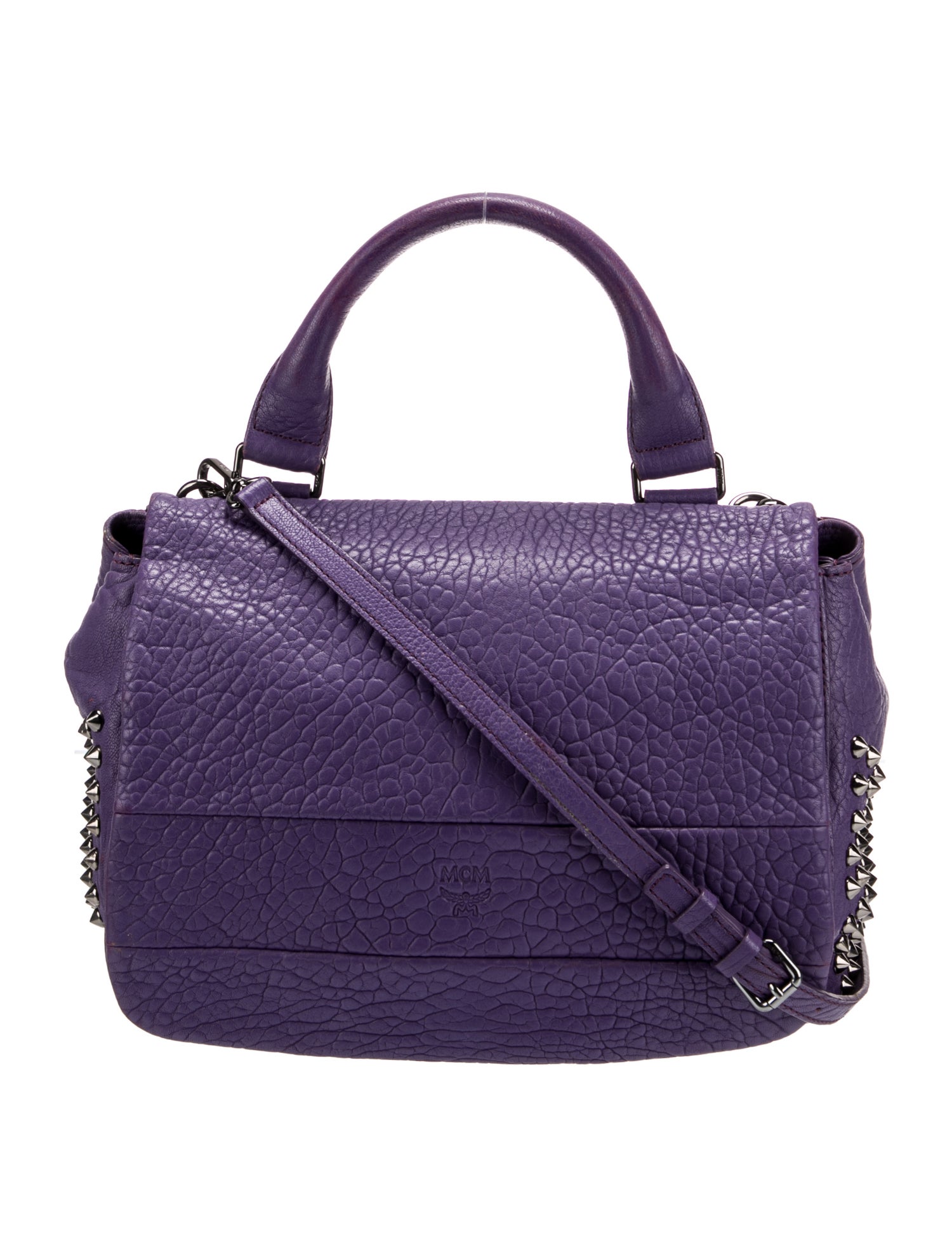 MCM Leather Top Handle Bag