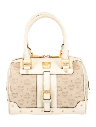 MCM Canvas Top Handle Bag