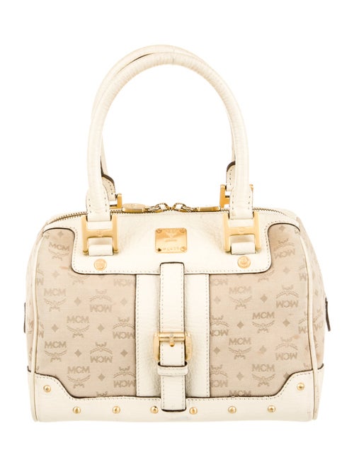 MCM Canvas Top Handle Bag