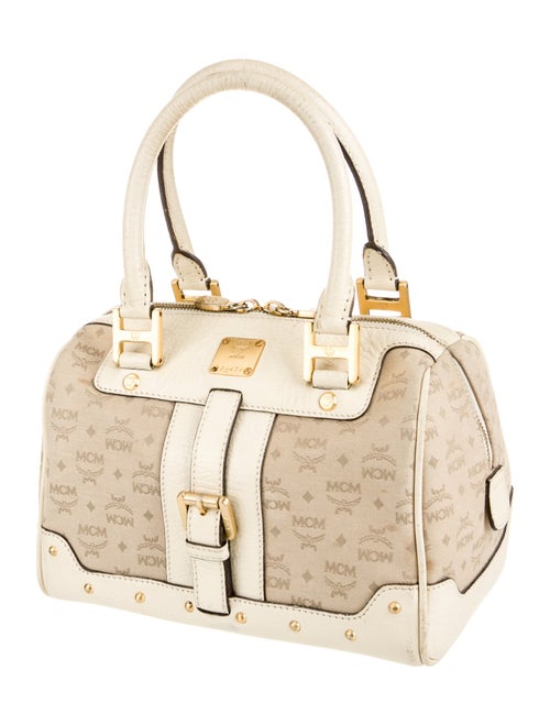 MCM Canvas Top Handle Bag