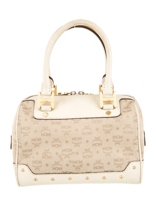 MCM Canvas Top Handle Bag