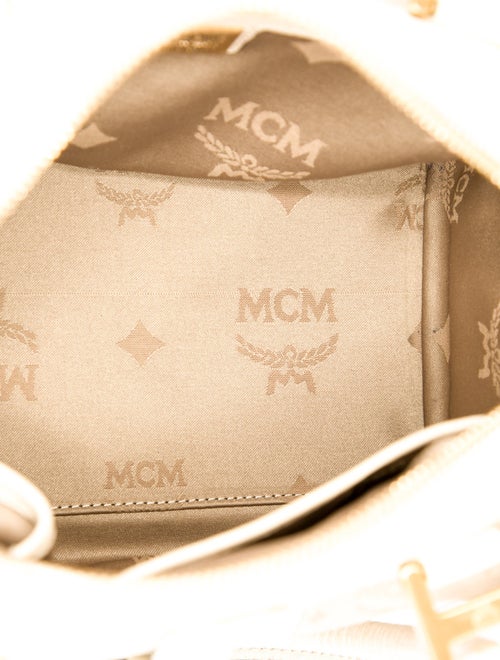 MCM Canvas Top Handle Bag