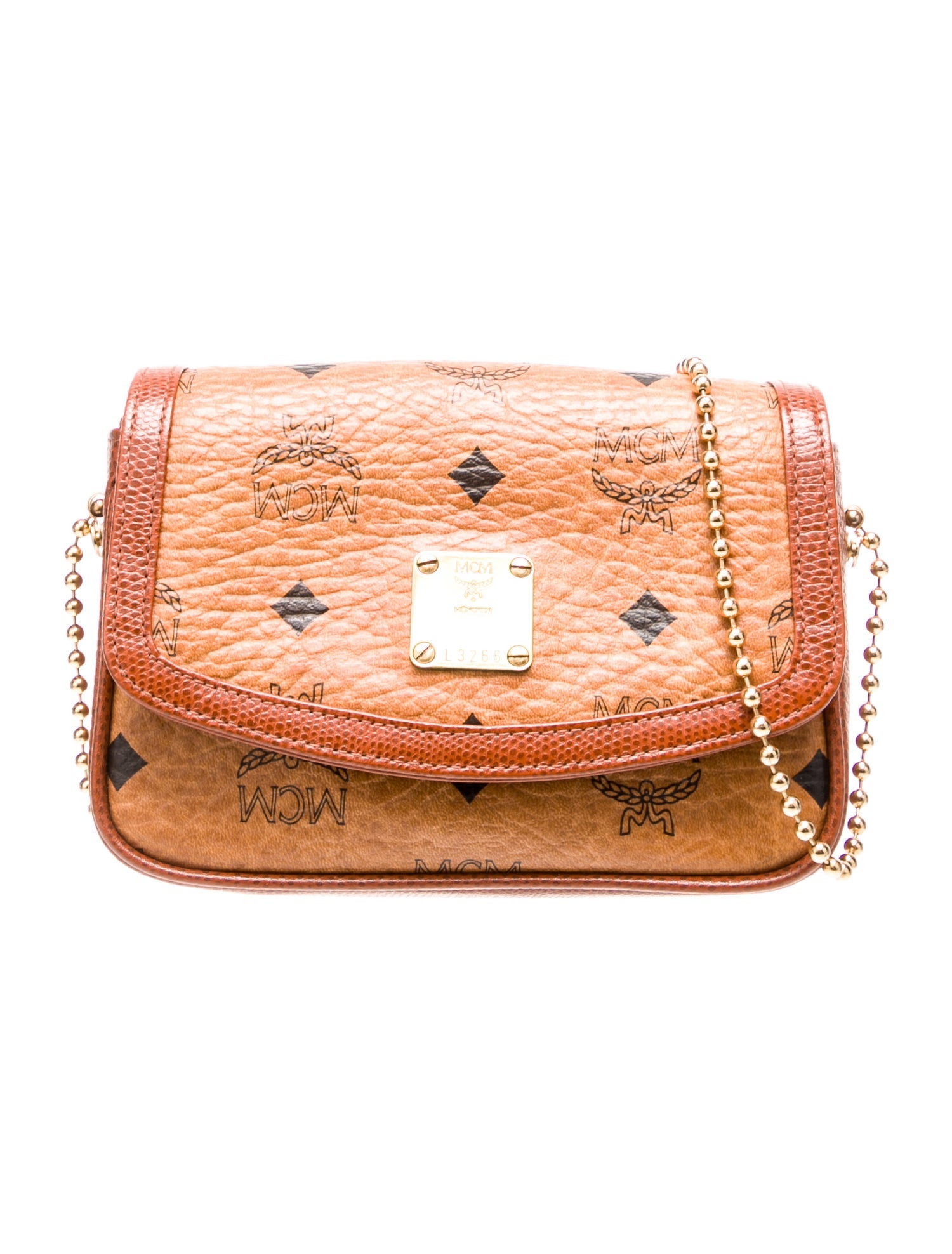 MCM Visetos Mini Pochette - Orange Mini Bags, Handbags