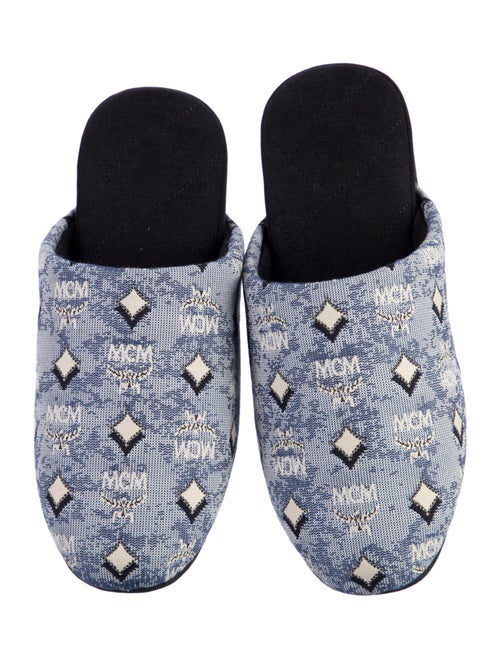 MCM Canvas Printed Mules