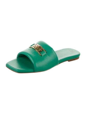 MCM Leather Slides