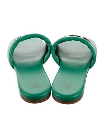 MCM Leather Slides