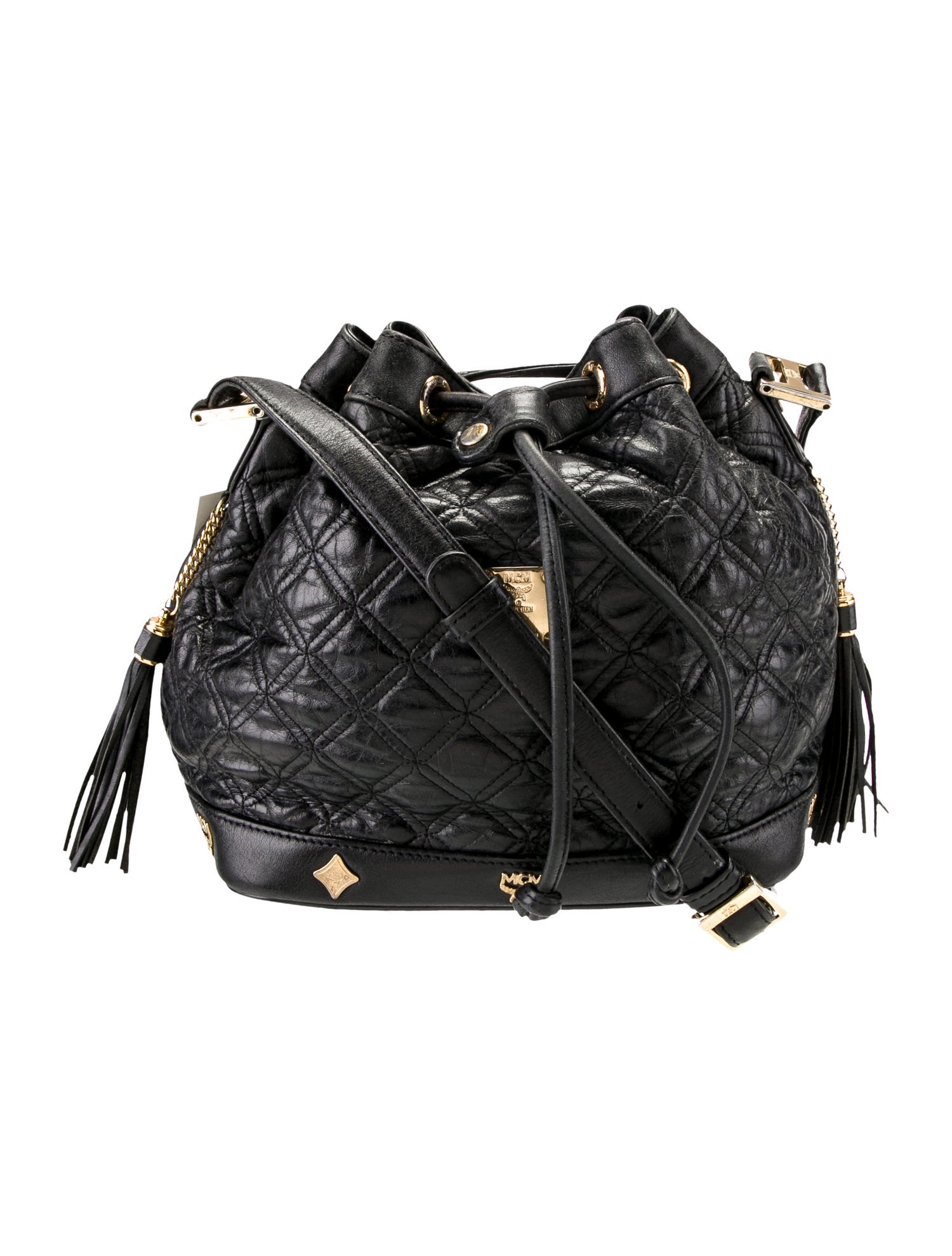 MCM Leather Bucket Bag