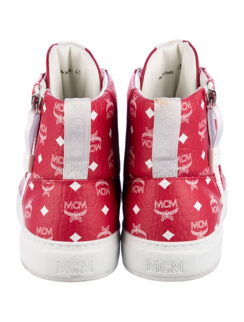 MCM Monogram Pattern Leather Sneakers