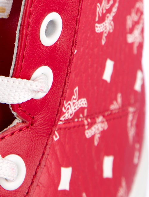 MCM Monogram Pattern Leather Sneakers