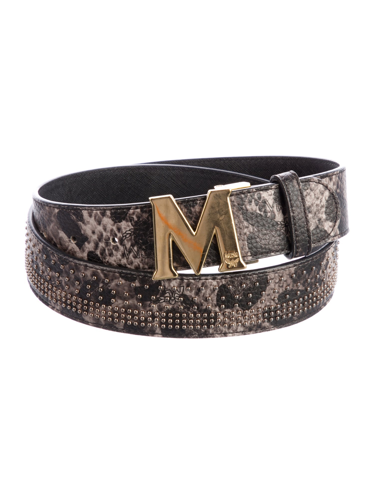 MCM Wide Leather Belt