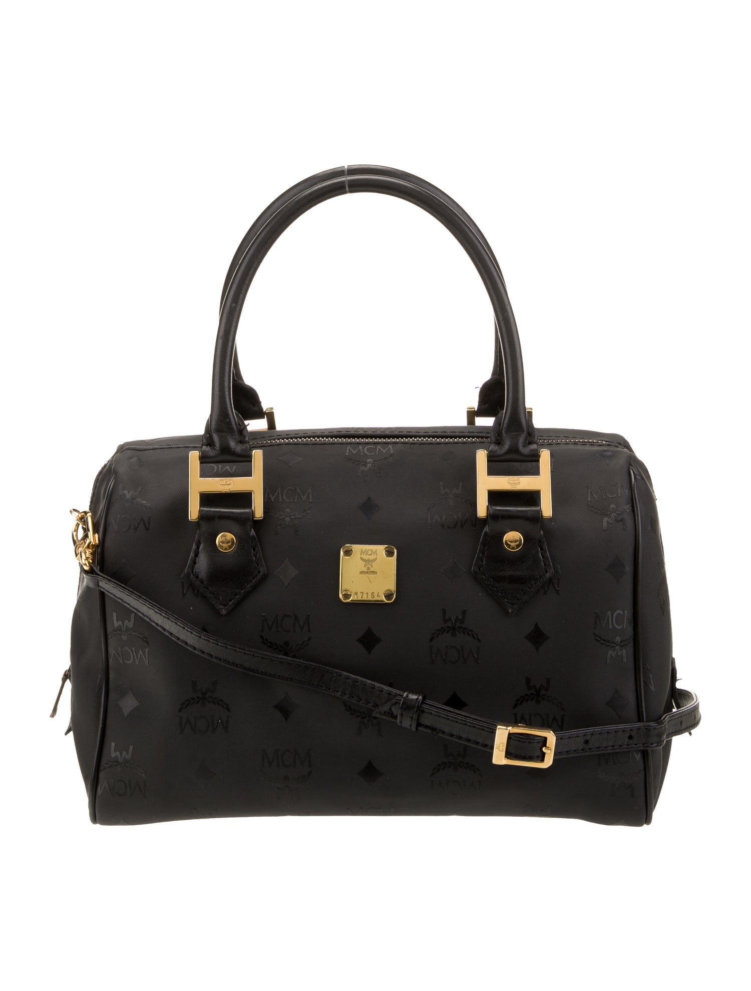 MCM Nylon Top Handle Bag