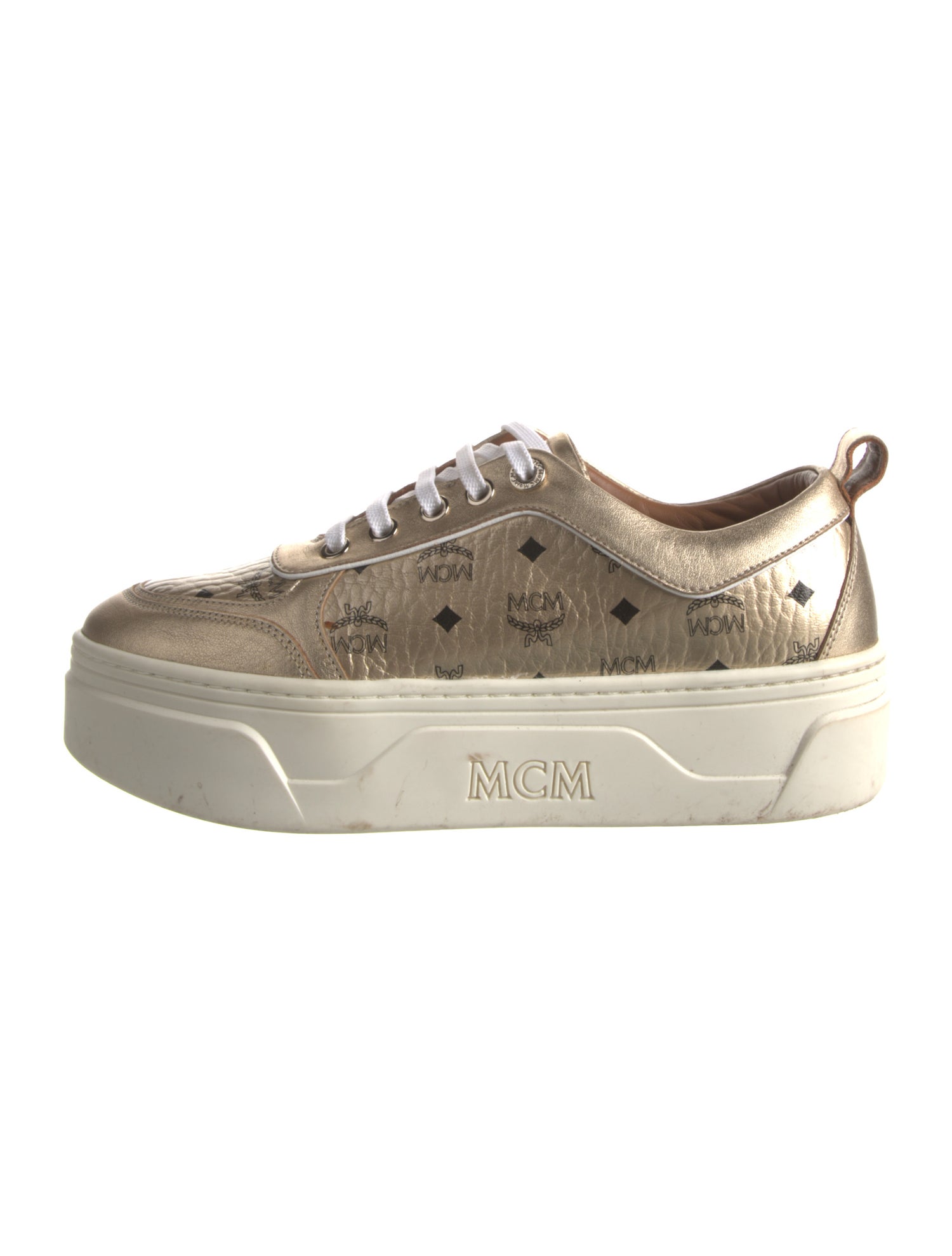 MCM Leather Printed Sneakers