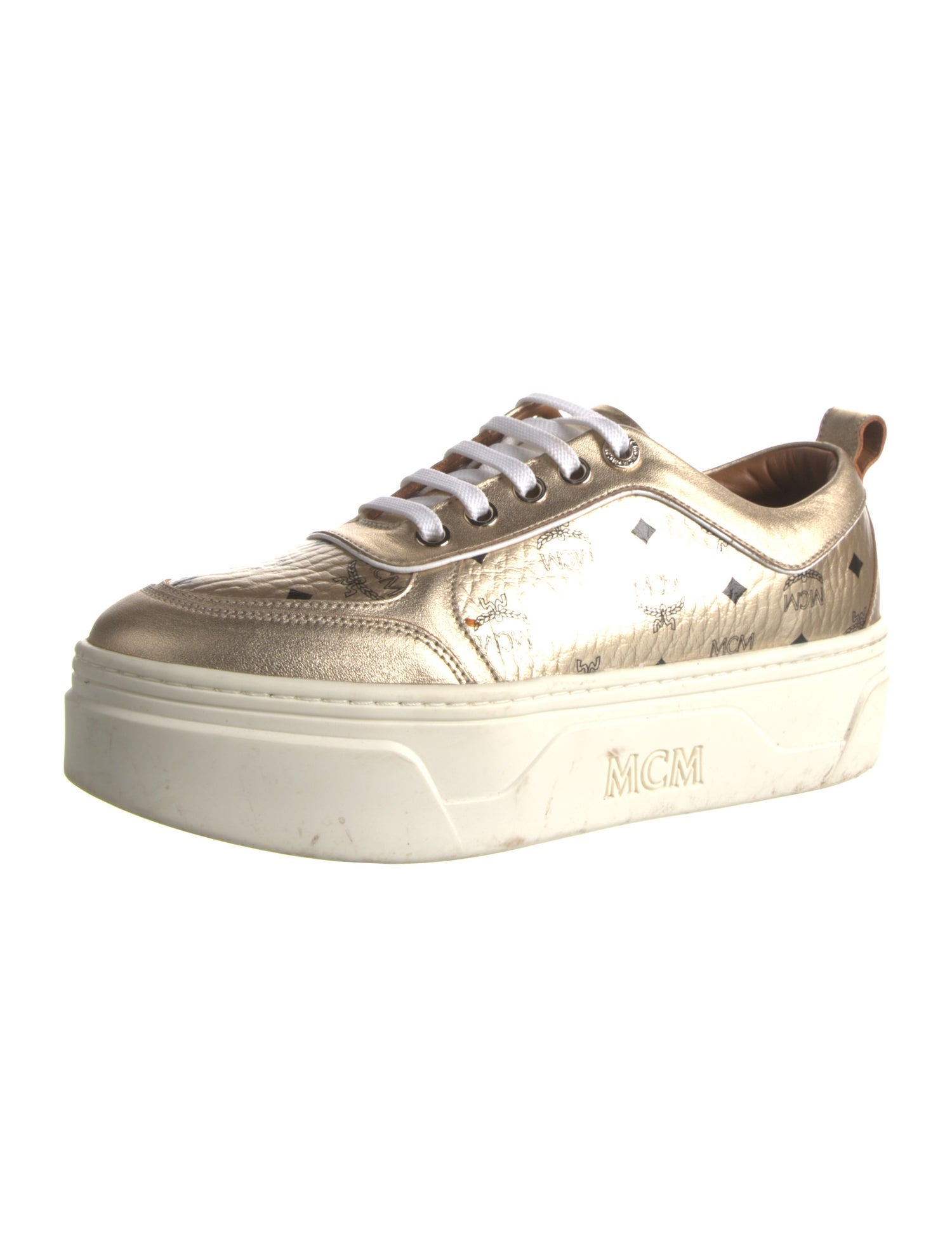 MCM Leather Printed Sneakers