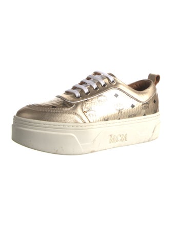 MCM Leather Printed Sneakers