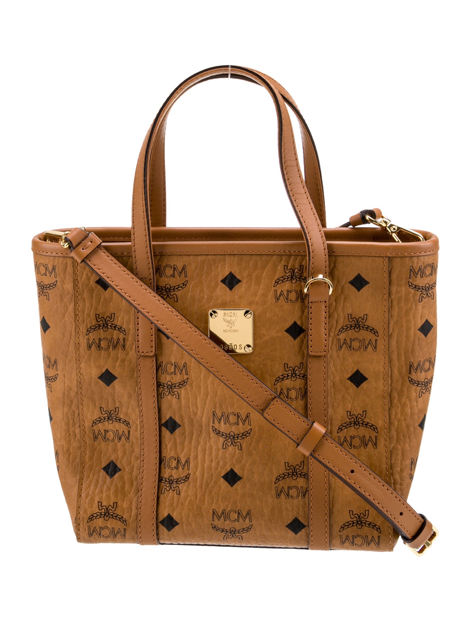 MCM Leather Top Handle Bag
